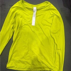 Lululemon Athletica Neon Green Long Sleeve Top